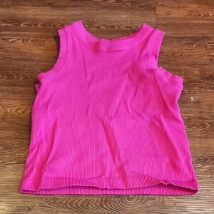 Moa Moa Pink Ribbed Tank Top